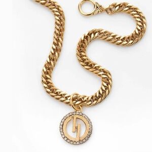 Dylanlex Beau Necklace with Chunky Chain and Crystal Pendant